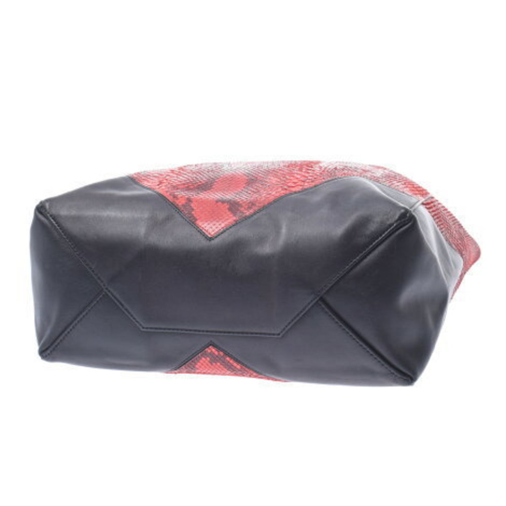 Celine Red Black Python Calf Tote Bag - image 5